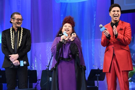 左から大塚明夫、浦嶋りんこ、木村昴。