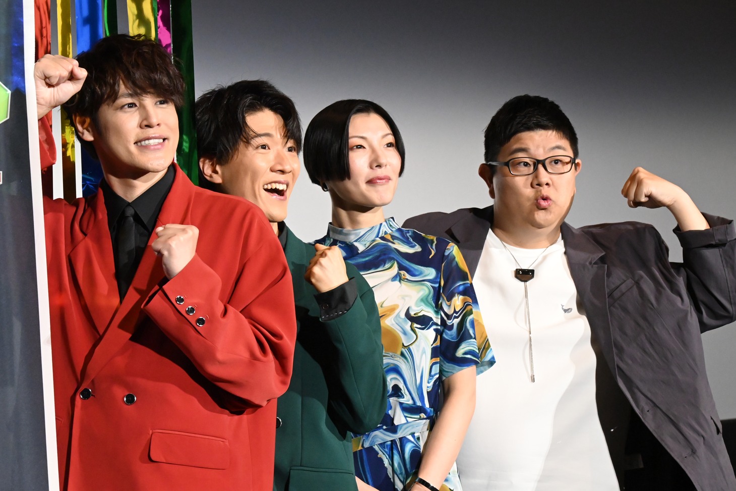 左から宮野真守、畠中祐、志田有彩、武田幸史。