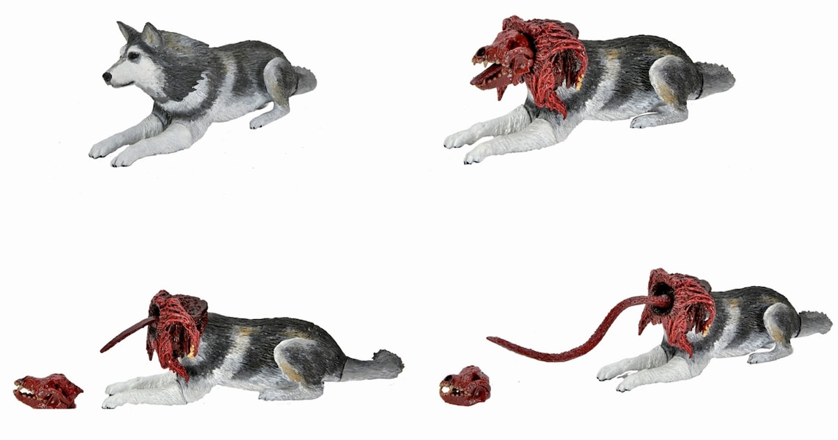 遊星からの物体X」のグロい犬がフィギュア化、変態シーンをパーツ交換 