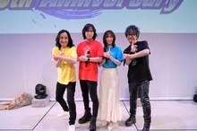 左から山本康平、塩谷瞬、長澤奈央、高取ヒデアキ。