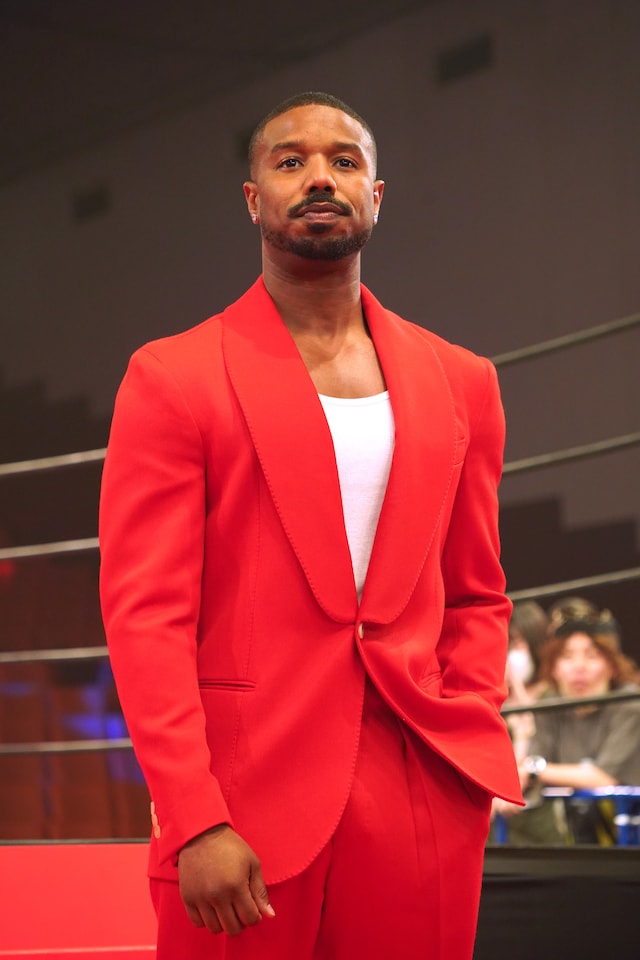 2023年5月17日に東京・後楽園ホールで行われたジャパンプレミア レッドカーペットイベントに出席したマイケル・B・ジョーダン。