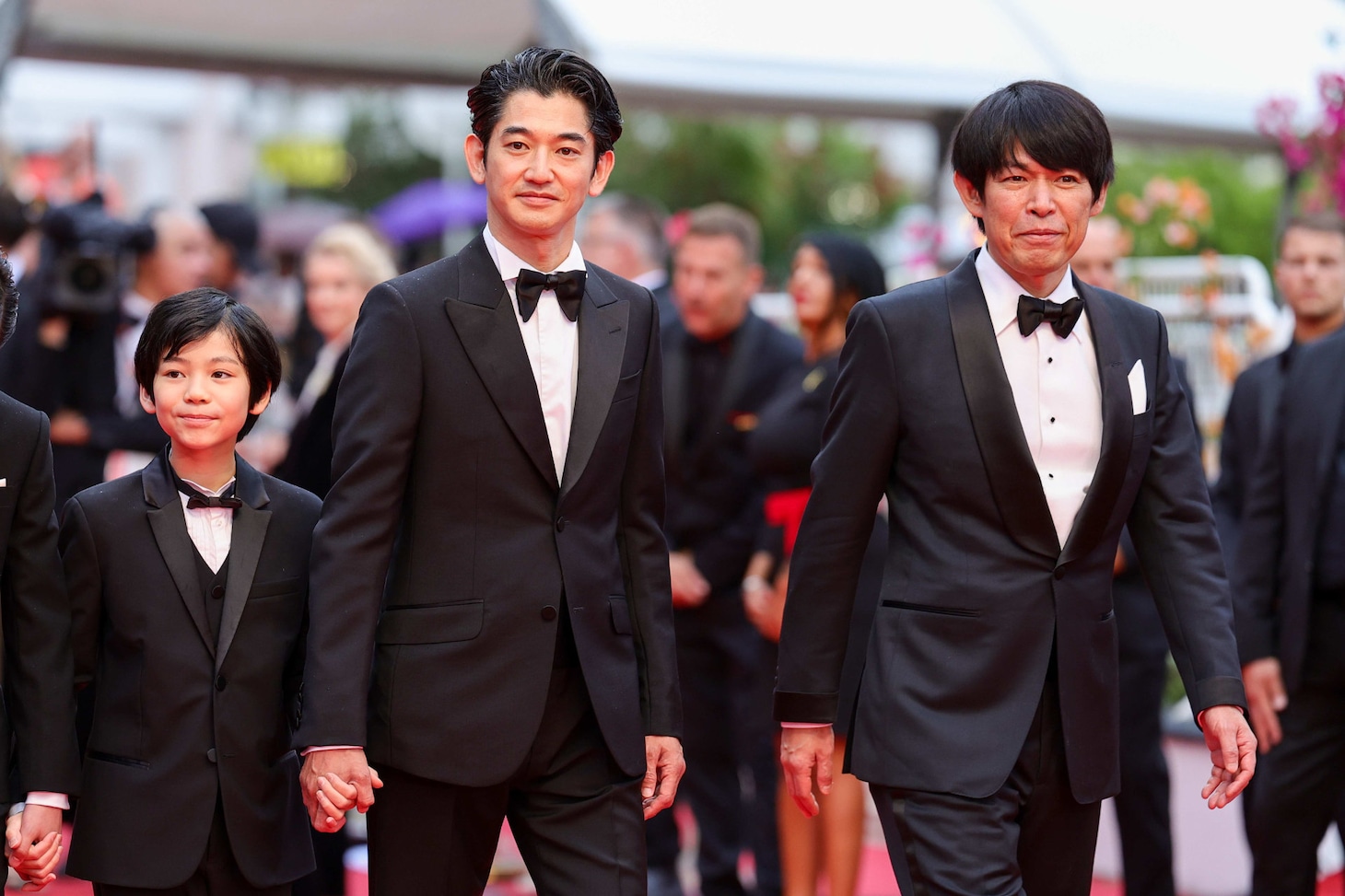 左から柊木陽太、永山瑛太、坂元裕二。