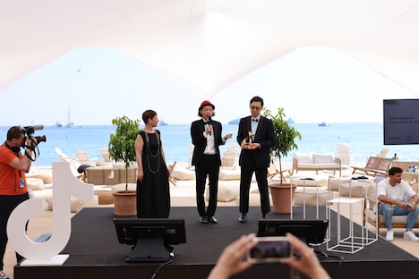 第2回「#TikTokShortFilm コンペティション」授賞式の様子。