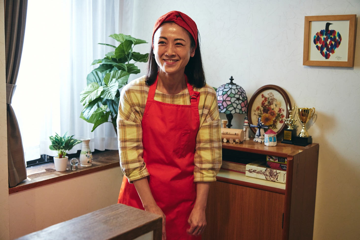 夏海の母役の太田美恵。