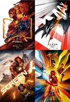 「ザ・フラッシュ」ラージフォーマット版ポスタービジュアルの組画像。