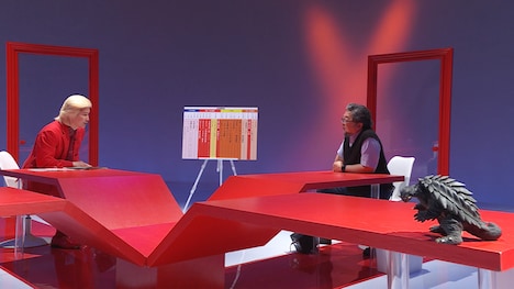 左からカズレーザー、樋口真嗣。