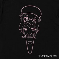 田中かえコラボTシャツの背面デザイン（イメージ）。