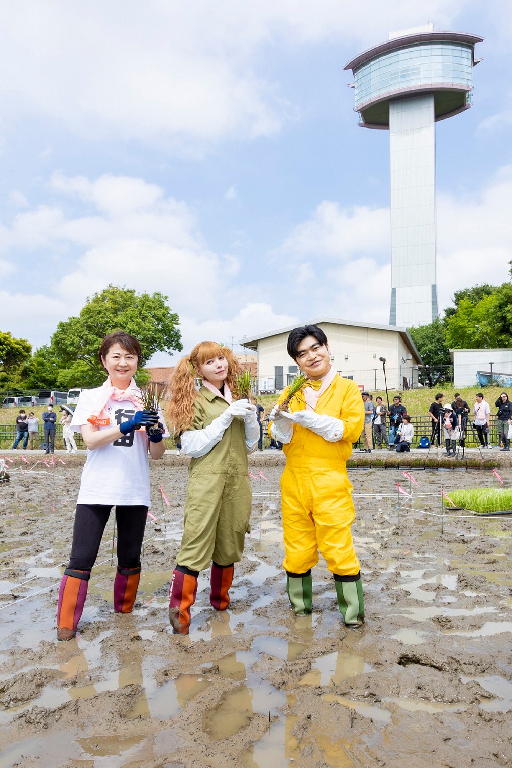 「翔んで埼玉Part II（仮題）」“世界最大！行田市田んぼアート田植えイベント”の様子。
