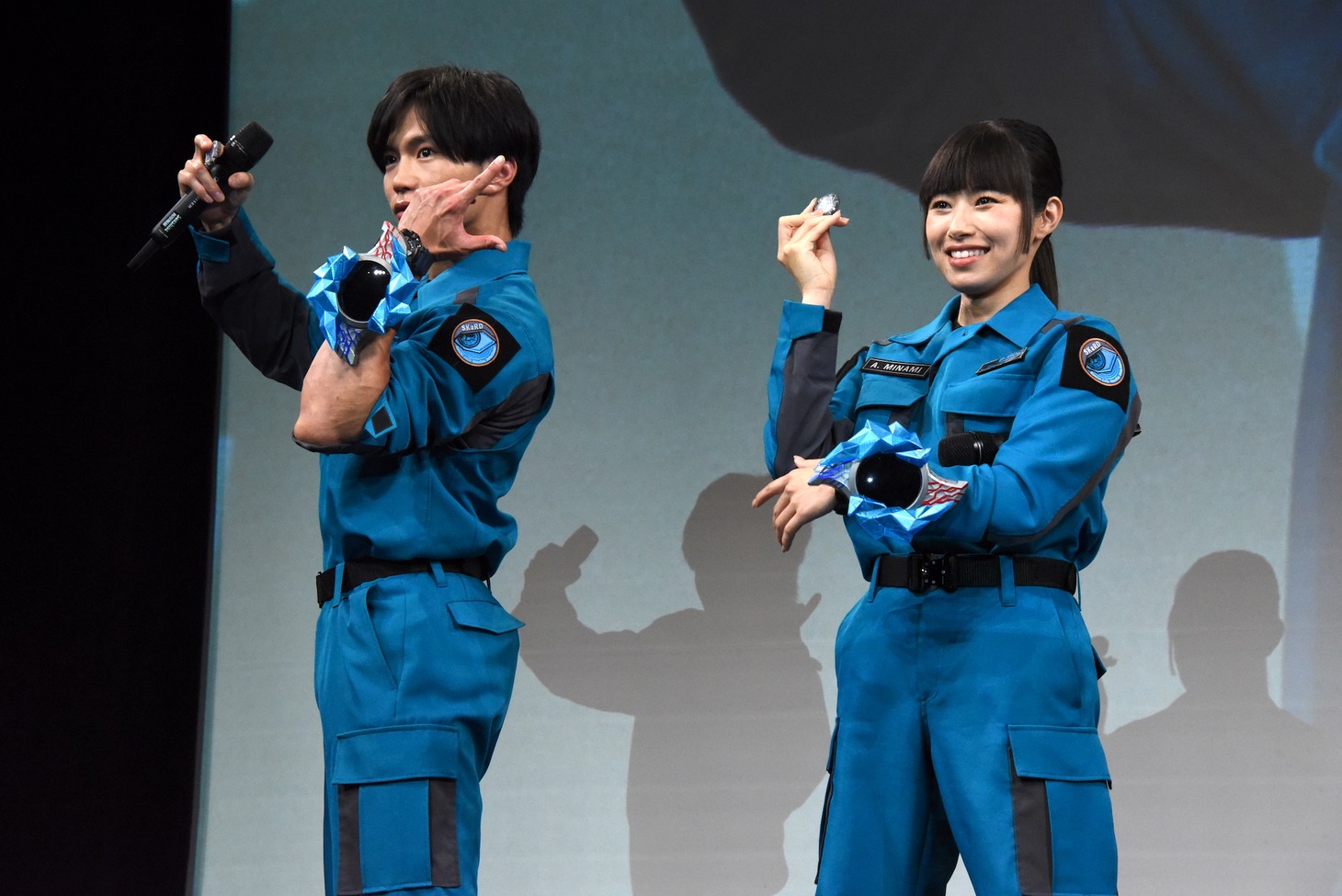 「ウルトラマンブレーザー」プレミア発表会の様子。