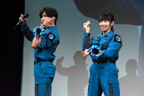 「ウルトラマンブレーザー」プレミア発表会の様子。