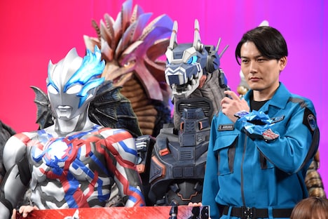 「ウルトラマンブレーザー」プレミア発表会の様子。