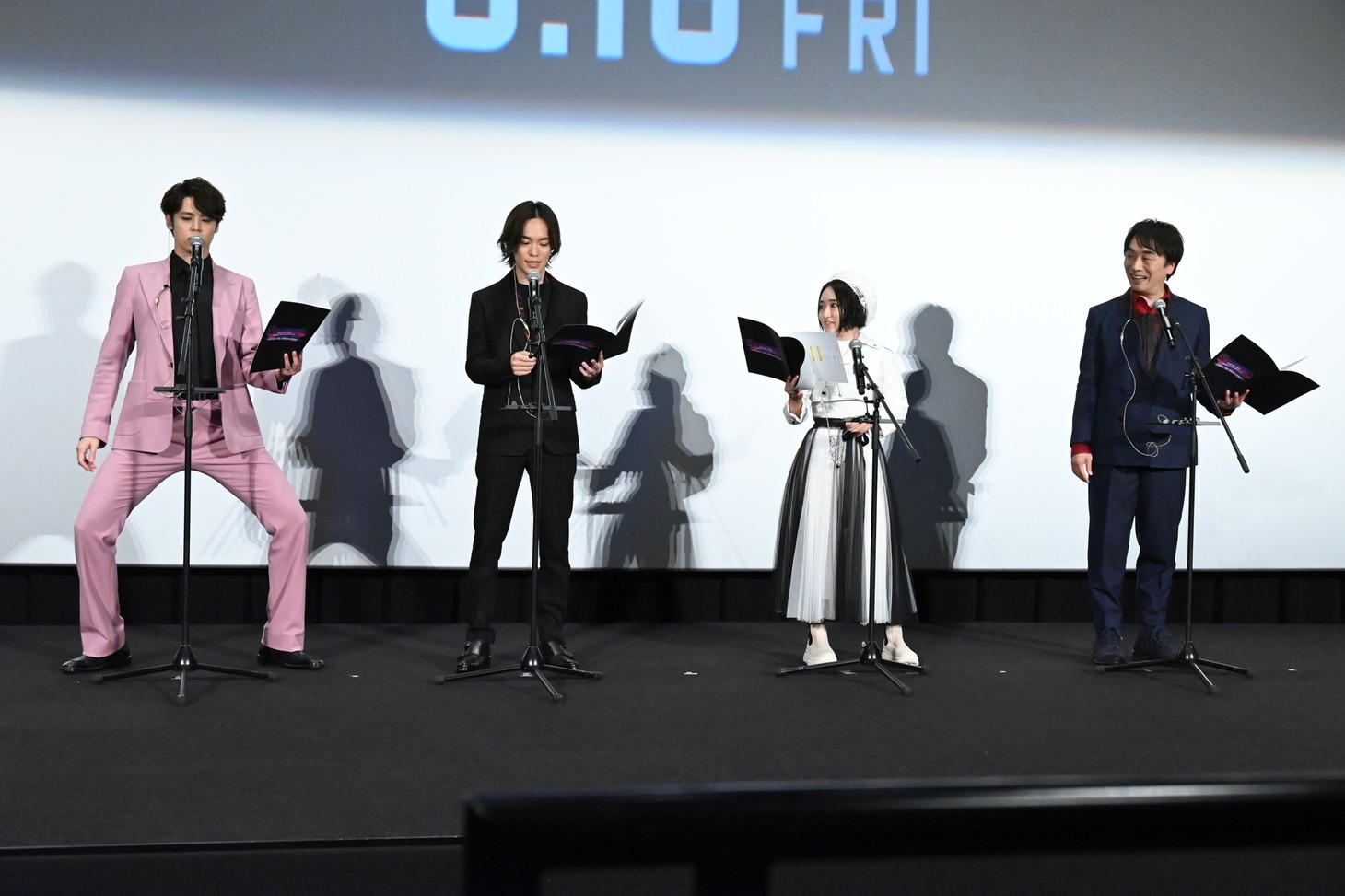 左から宮野真守、小野賢章、悠木碧、関智一。