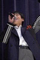 ホラー映画のため、観終わったあとの観客のメンタルを心配して盛り上げるなだぎ武。