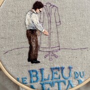 「青いカフタンの仕立て屋」コラボ刺繍メイキング写真
