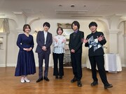 左から佐藤利奈、梶裕貴、日向未南、村瀬歩、山下大輝。