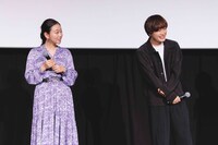 「リバー、流れないでよ」初日舞台挨拶の様子。