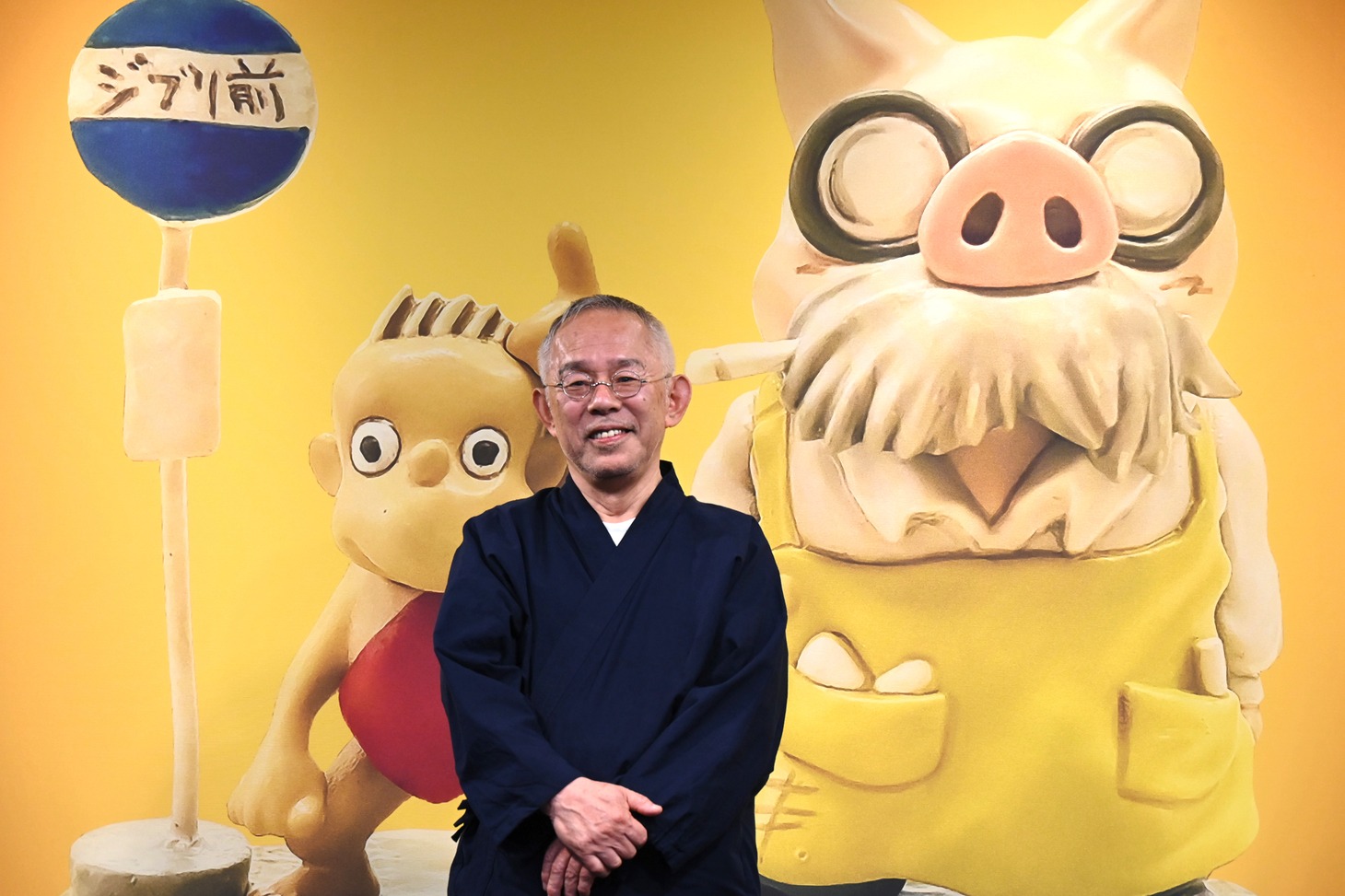 「金曜ロードショーとジブリ展」開会セレモニーに出席した鈴木敏夫。