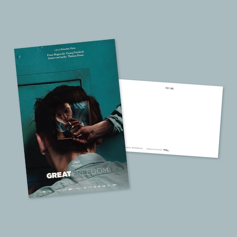 「大いなる自由」初日来場者に配布される、特製ポストカードのイメージ画像。