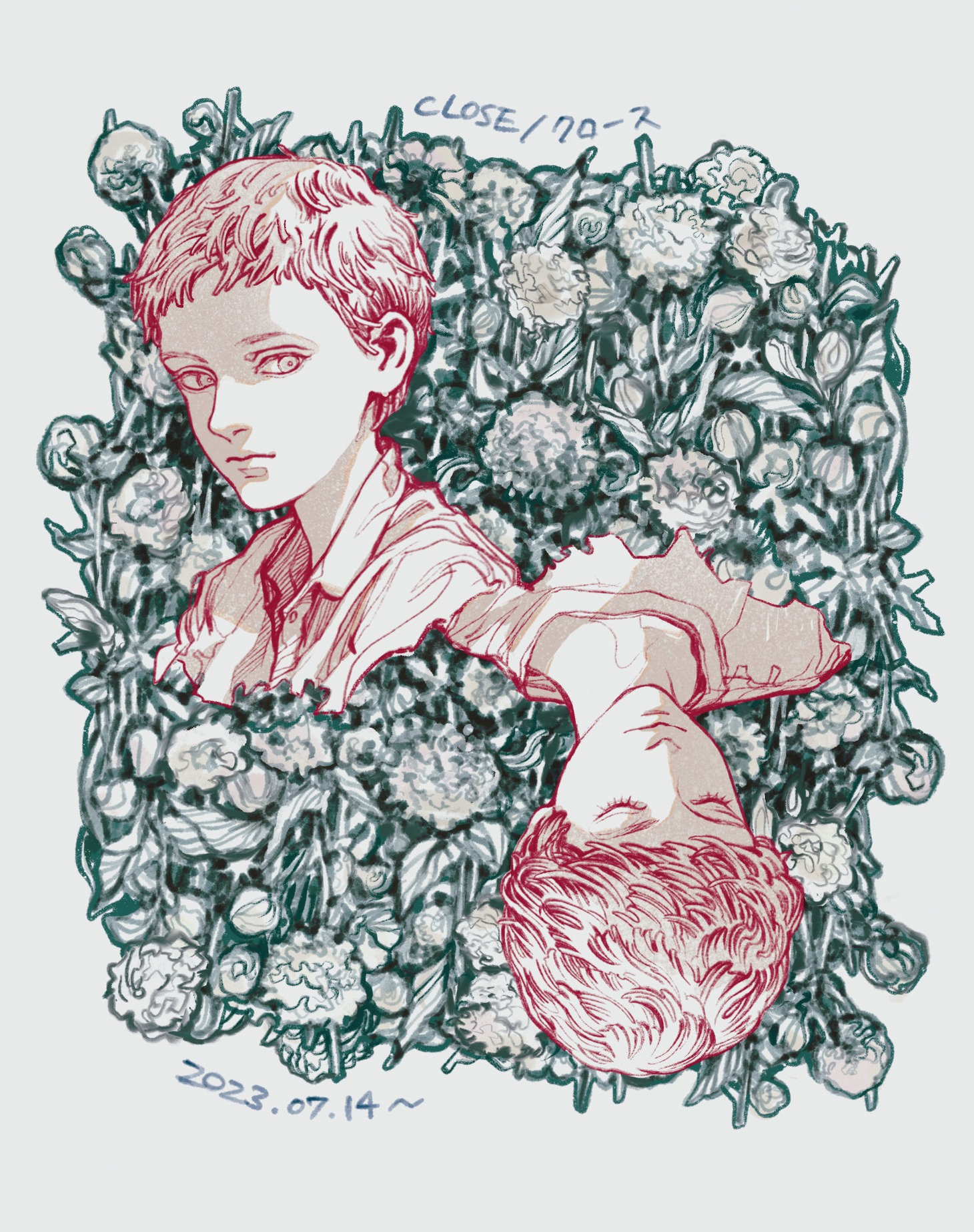 「CLOSE／クロース」たけもとあかるによる描き下ろしイラスト。