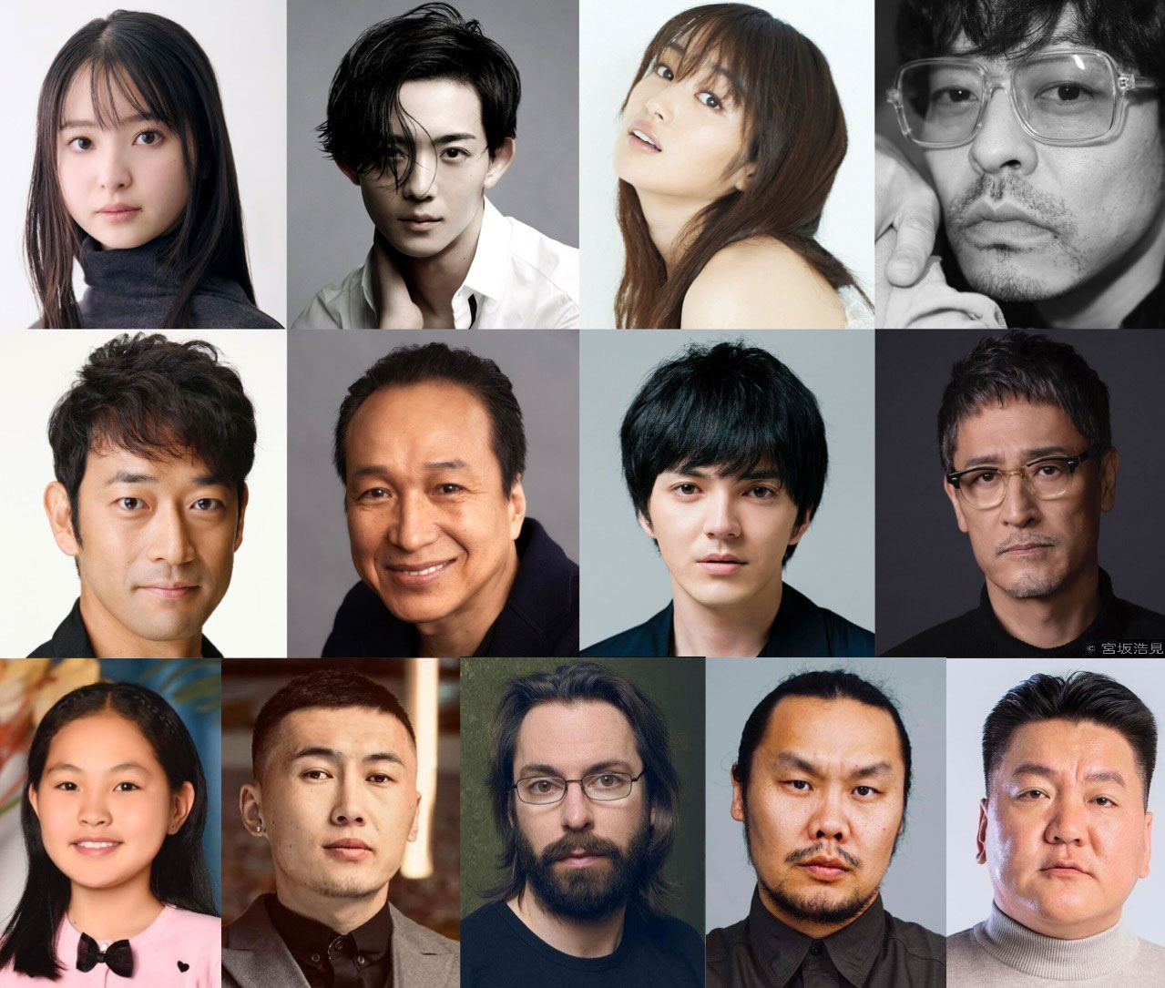 上段左から飯沼愛、竜星涼、高梨臨、山中崇。中段左から迫田孝也、小日向文世、林遣都、橋本さとし。下段左からナンディン－エルデネ・ホンゴルズラ、ツァスチヘル・ハタンゾリグ、マーティン・スター、バルサラハガバ・バタボルド、エルヘムバヤル・ガンボルド。