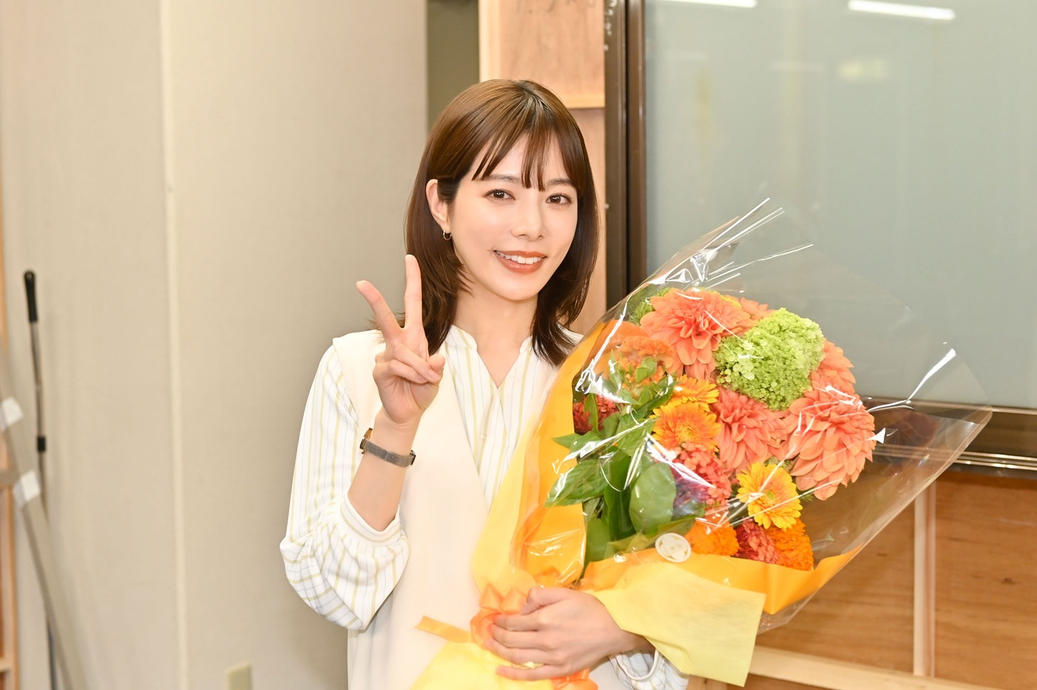 ドラマ「ホスト相続しちゃいました」の撮影を終えた桜井ユキ。