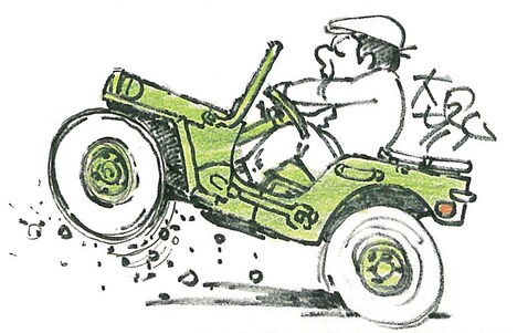 大塚康生のイラスト。