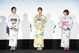 左から安斉星来、永瀬莉子、川崎帆々花。