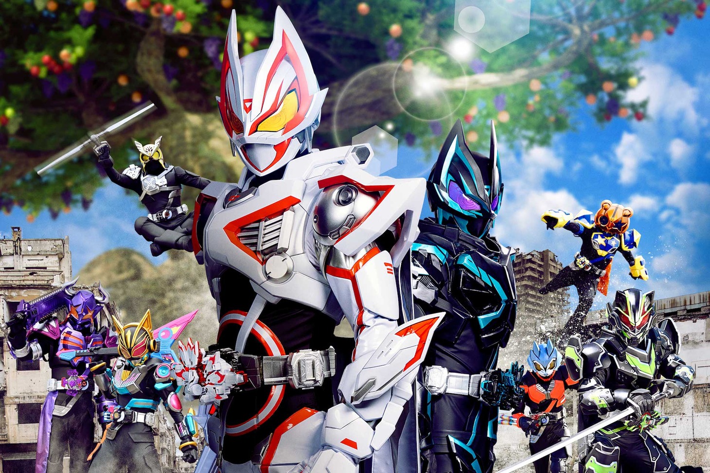 「仮面ライダーギーツ 4人のエースと黒狐」ビジュアル