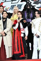 「仮面ライダーギーツ 4人のエースと黒狐」「王様戦隊キングオージャー アドベンチャー・ヘブン」公開直前スペシャルイベントの様子。