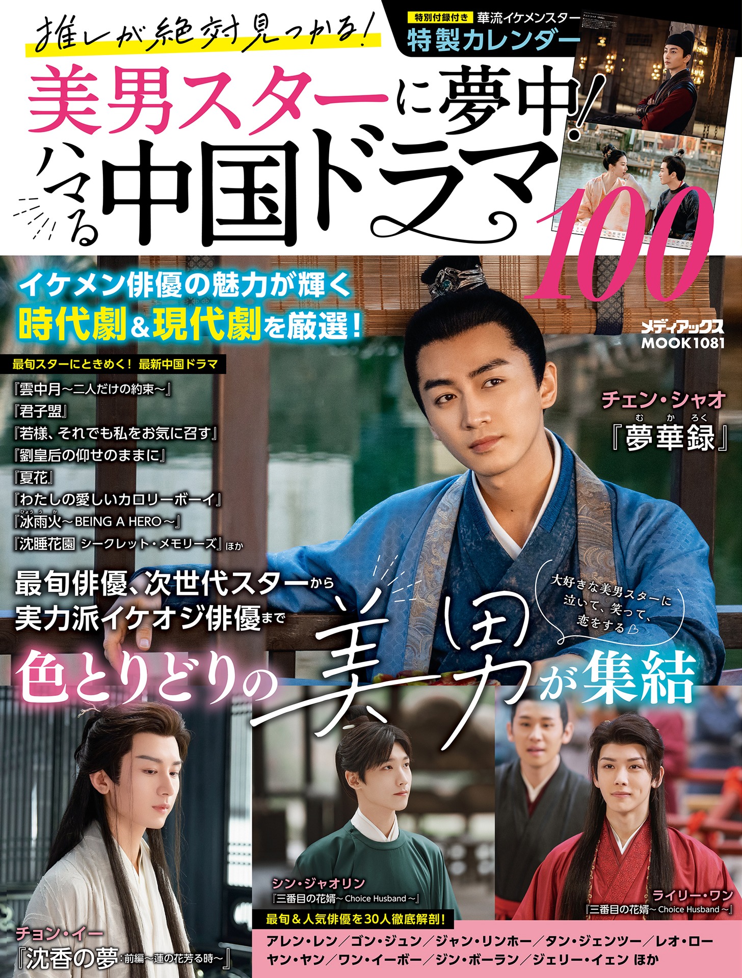 「推しが絶対見つかる！美男スターに夢中！ハマる中国ドラマ100」表紙