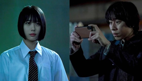 左から、あの演じる明日香、落合モトキ演じる間宮。