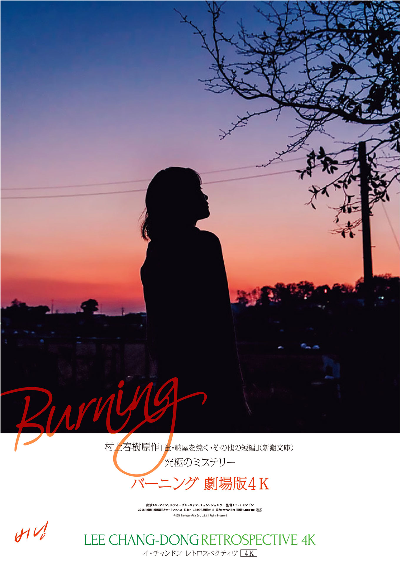 「バーニング 劇場版」特別ビジュアル (c)2018 PinehouseFilm Co., Ltd. All Rights Reserved