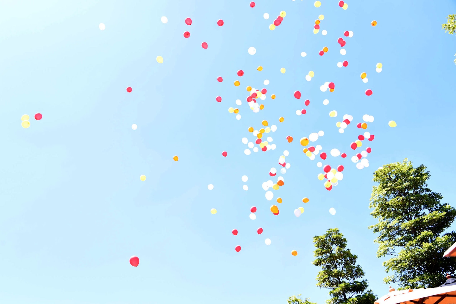 空へ飛んでいった風船。