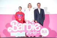 左から高畑充希、グレタ・ガーウィグ、デヴィッド・ハイマン。