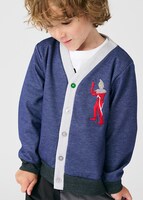 ワイドショット（ウルトラマン）キッズダブルフェイスカーディガン（4900円）