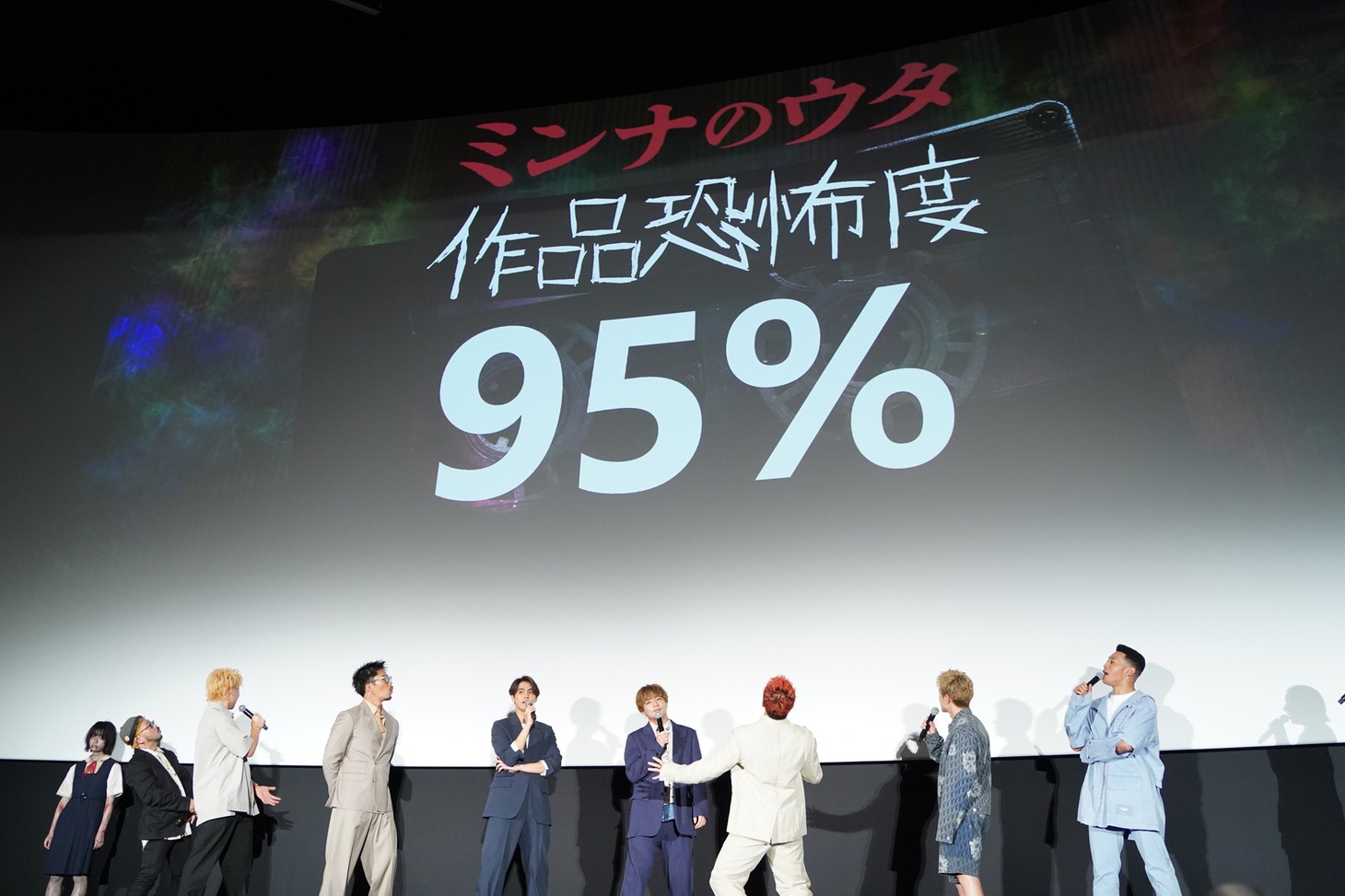 「作品恐怖度」発表時の様子。