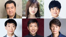 上段左から小手伸也、福本莉子、加藤諒。下段左から大水洋介、梶原善、丸山智己。