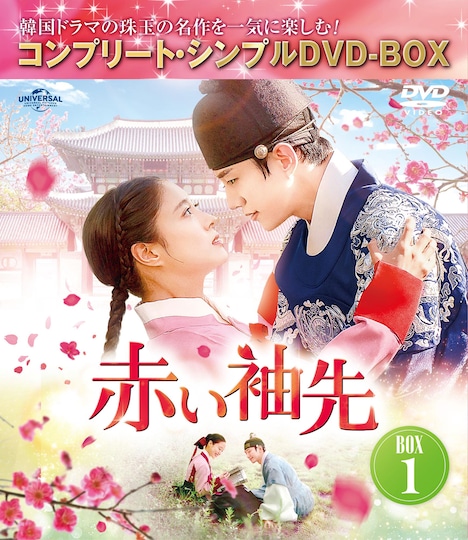 韓国ドラマ「赤い袖先」コンプリート・シンプルDVD BOX1のジャケット画像。