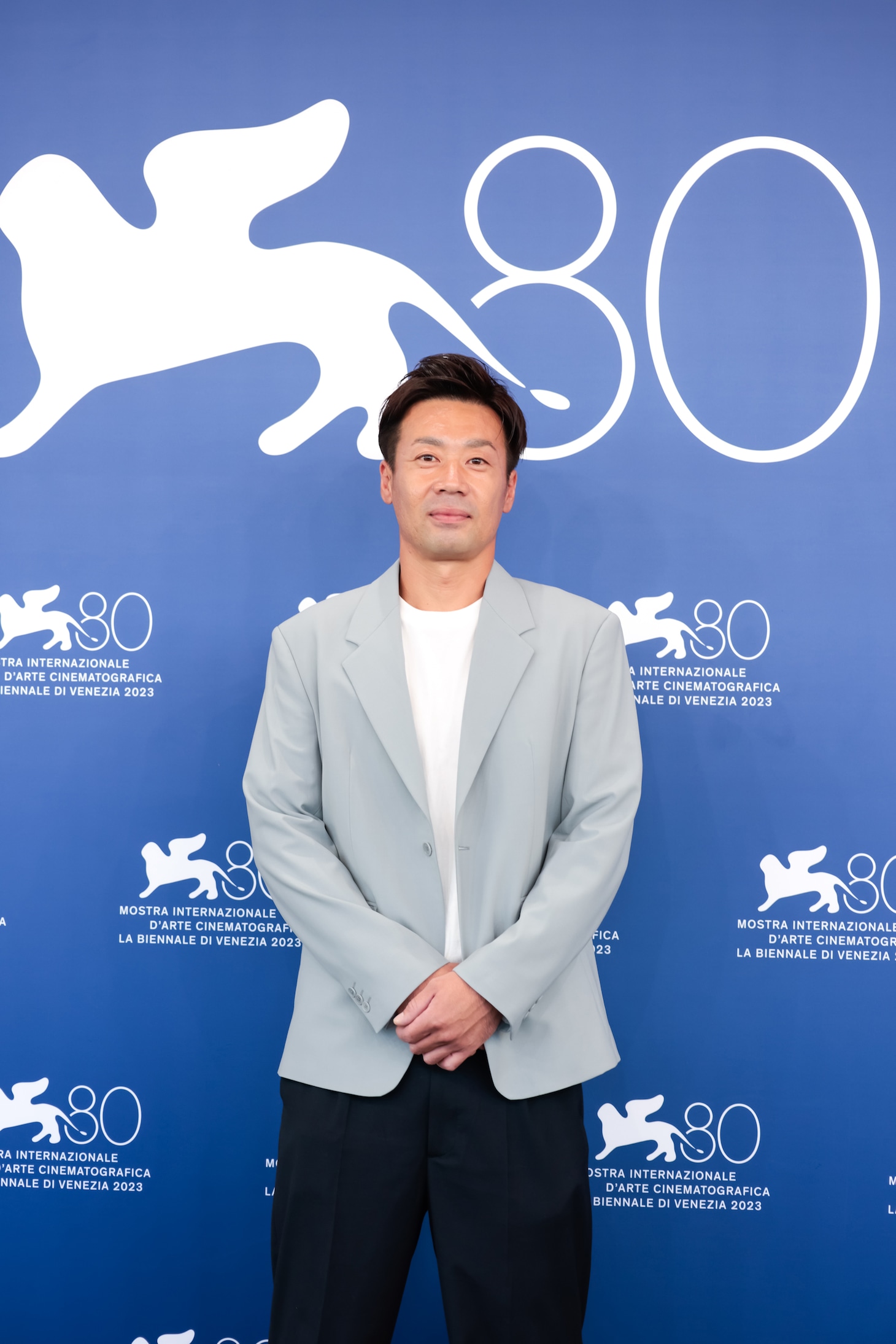 第80回ヴェネツィア国際映画祭のフォトコールに出席した小坂竜士。(c)KAZUKO WAKAYAMA