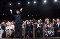 第80回ヴェネツィア国際映画祭での「悪は存在しない」公式上映時の様子。(c)KAZUKO WAKAYAMA