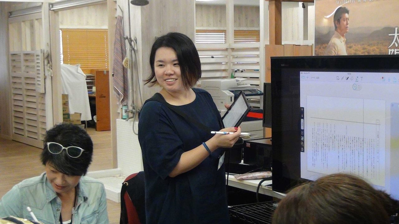 2016年に初めてiPad勉強会を開催した田口良子。
