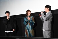 左から染谷将太、門脇麦、田村健太郎。