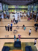 ピクサー・アニメーション・スタジオの中心部にある吹き抜けのスペース。