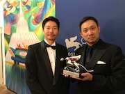 左から大美賀均、濱口竜介。