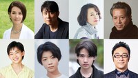 上段左から浅茅陽子、原田泰造、渡辺真起子、本田博太郎、下段左から村山輝星、白鳥晴都、市村優汰、角田晃広。