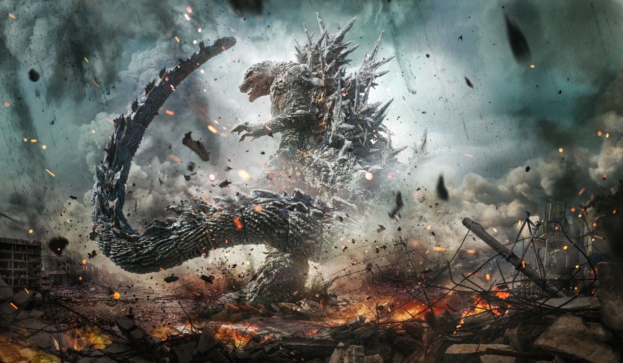 「ゴジラ-1.0」に登場するゴジラの全身ビジュアル。