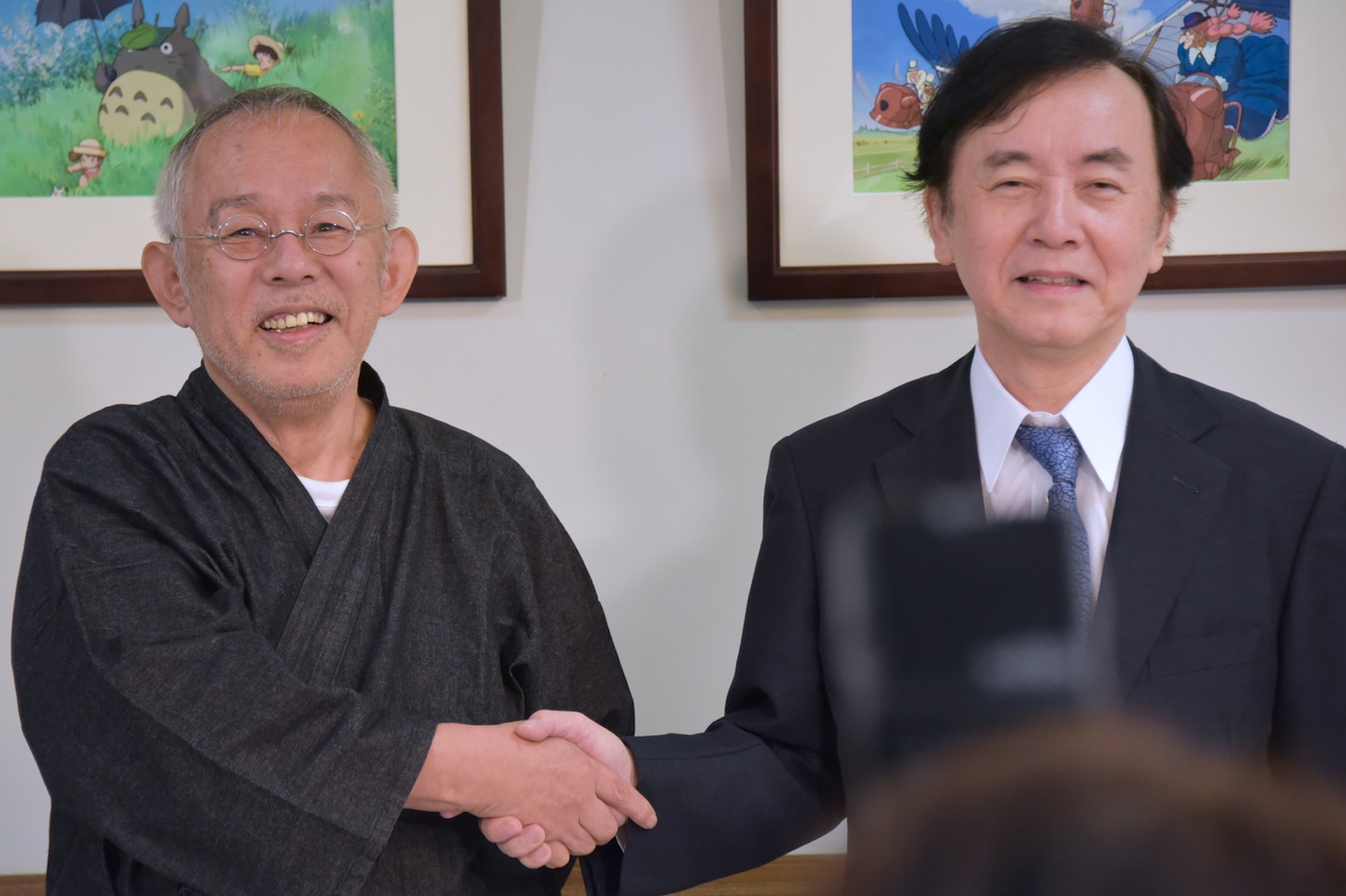 左から鈴木敏夫、杉山美邦。