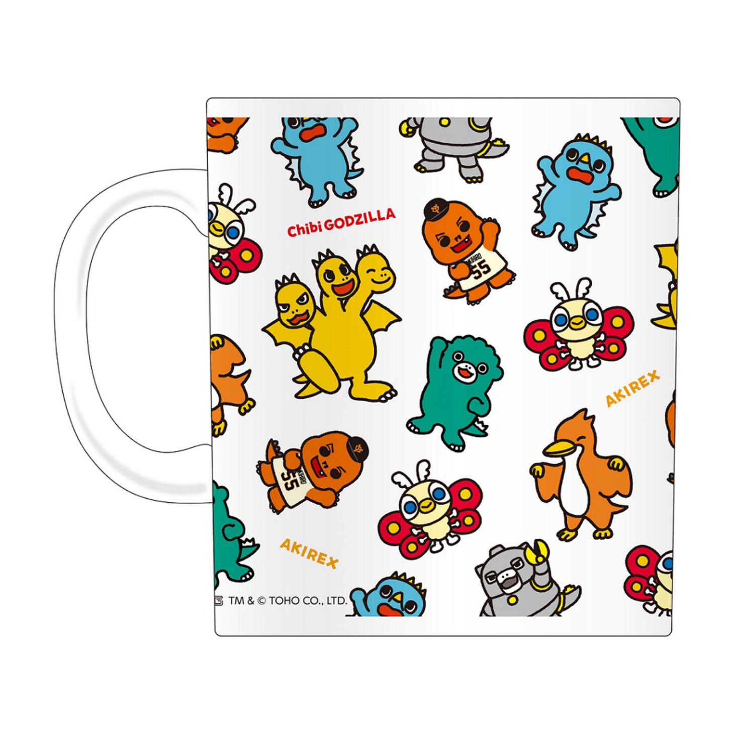 ちびゴジラ×アキREXのコラボマグカップ（税込2400円）。