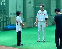 ブルペンの様子。