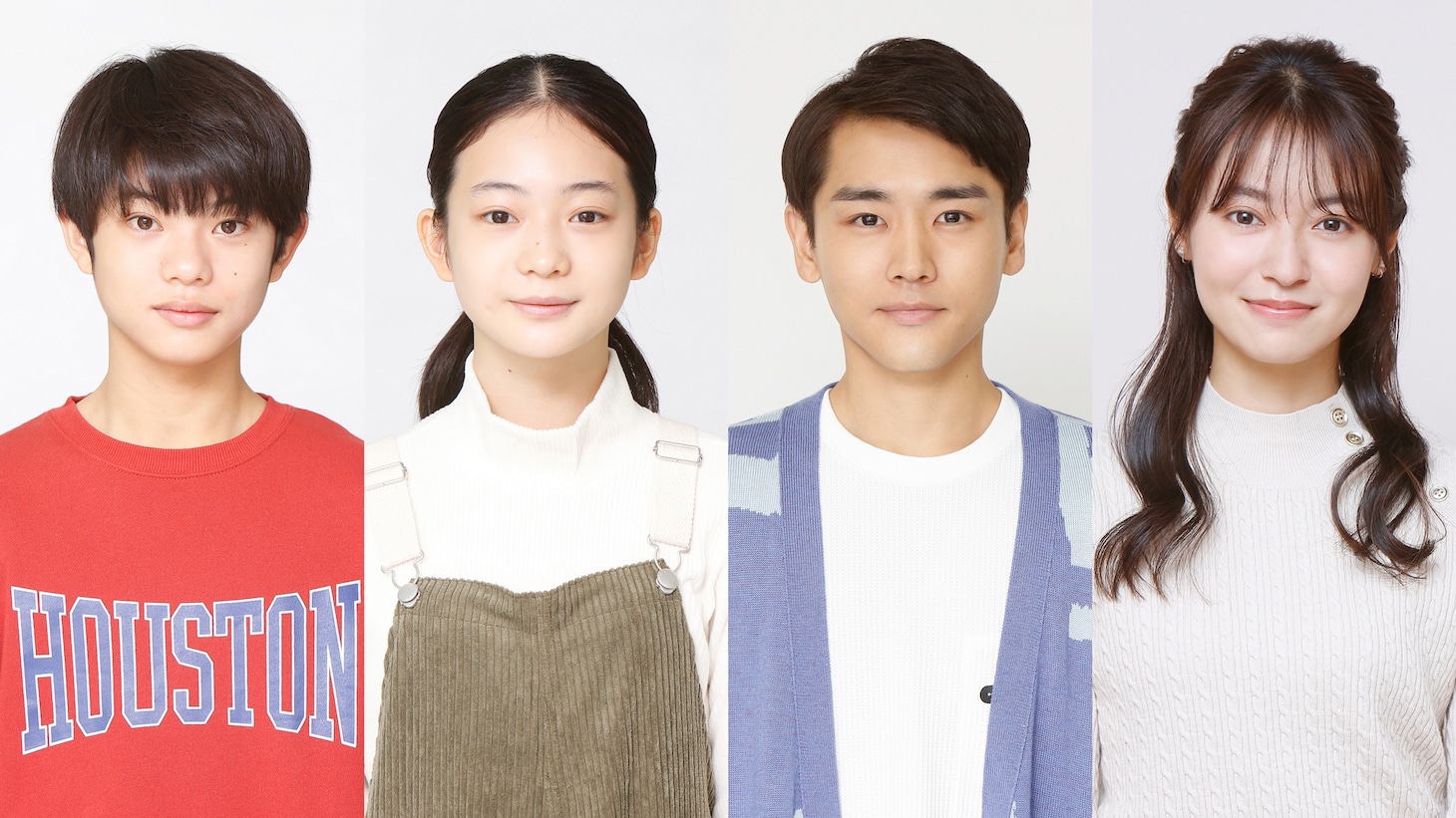 左から黒川想矢、白鳥玉季、泉澤祐希、田辺桃子。